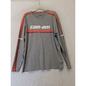 Can-Am BRP Men's XL Long Sleeve Graphic T-Shirt Gray Orange Racing Moto